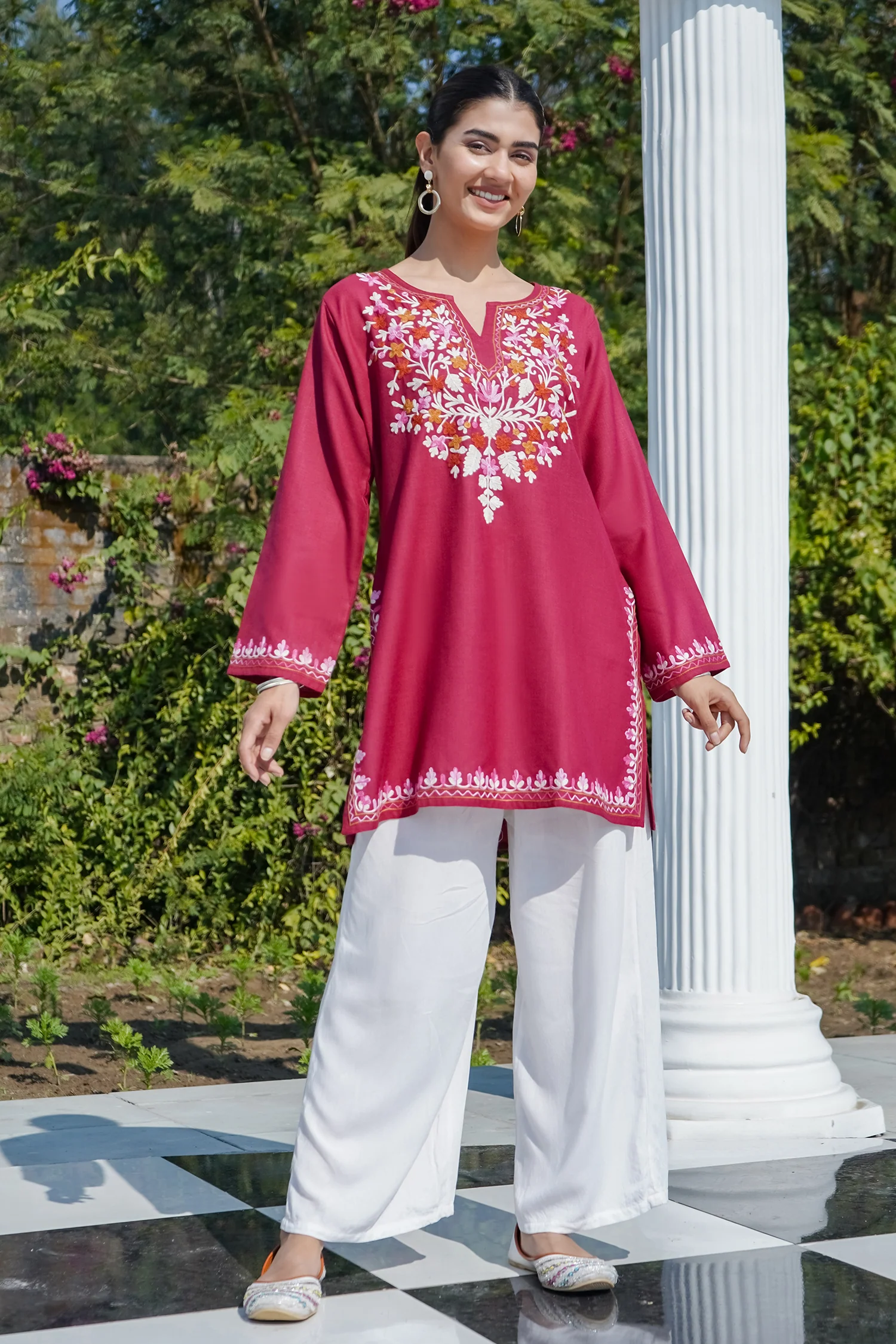 cotton kurti with wilde sleev